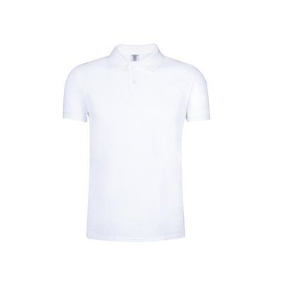 Polo Blanco 100% Algodón Adulto Bla S