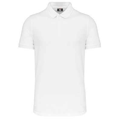 Polo con botones a presión Blanco 3XL