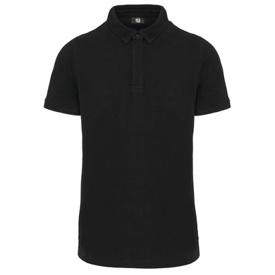 Polo con botones a presión Negro 3XL