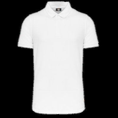 Polo con botones a presión White 4XL