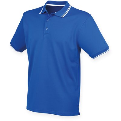 Polo clásico de poliéster Azul M