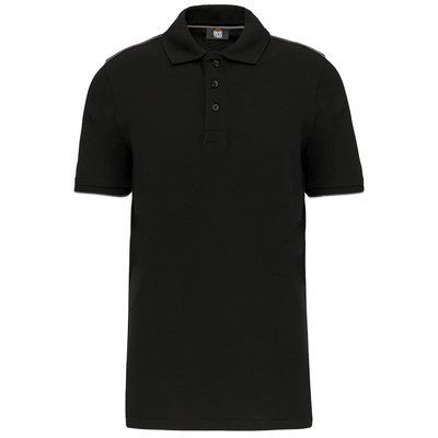 Polo contrastado hombre Black / Silver M