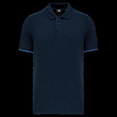 Polo contrastado hombre Navy / Light Royal Blue M