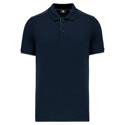 Polo contrastado hombre Navy / Silver XL