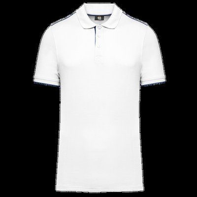 Polo contrastado hombre White / Navy S