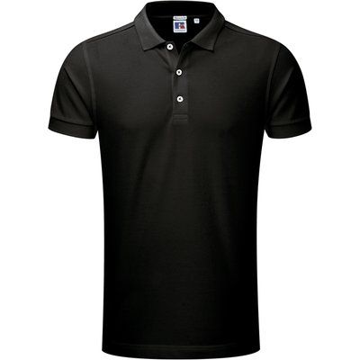 Polo corte slim hombre algodón Black 3XL