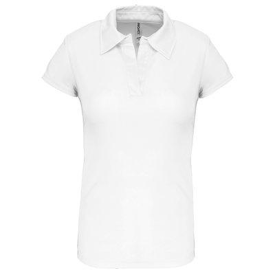 Polo deportivo para mujer Blanco S