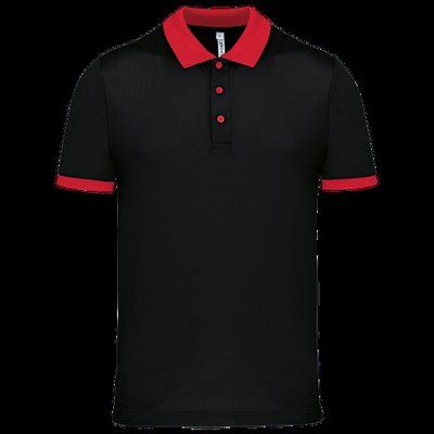 Polo entallado y estilo moderno Black / Red S