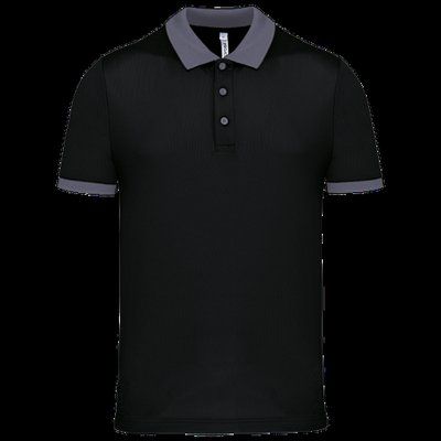 Polo entallado y estilo moderno Black / sporty grey XXL