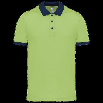 Polo entallado y estilo moderno Lime / Sporty Navy XXL