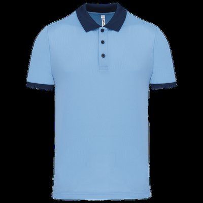 Polo entallado y estilo moderno Sky Blue / Sporty Navy XL