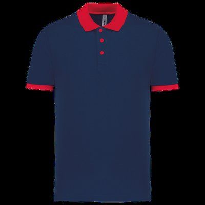 Polo entallado y estilo moderno Sporty Navy / Red XL