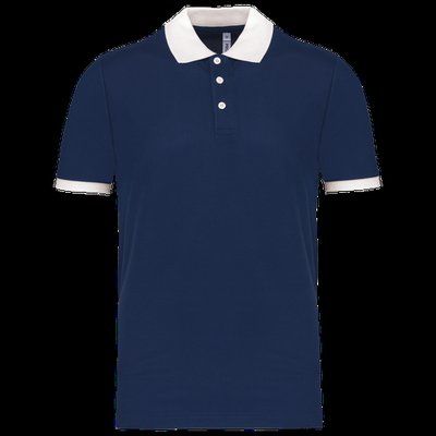 Polo entallado y estilo moderno Sporty Navy / White XXL