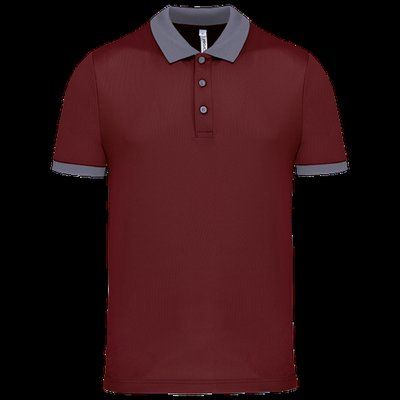 Polo entallado y estilo moderno Wine / sporty grey 3XL