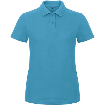 Polo entallado para mujer 100% algodón Azul L