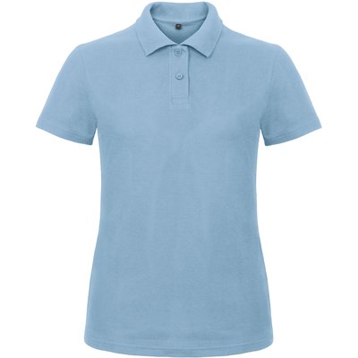 Polo entallado para mujer 100% algodón Azul S