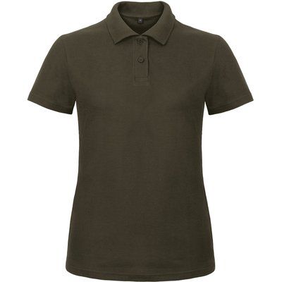 Polo entallado para mujer 100% algodón Brown 3XL