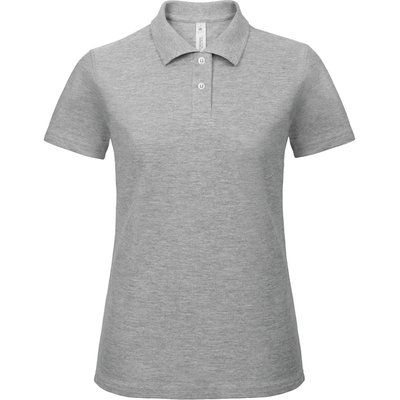 Polo entallado para mujer 100% algodón Heather Grey 3XL