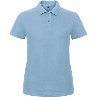 Polo entallado para mujer 100% algodón Light Blue L