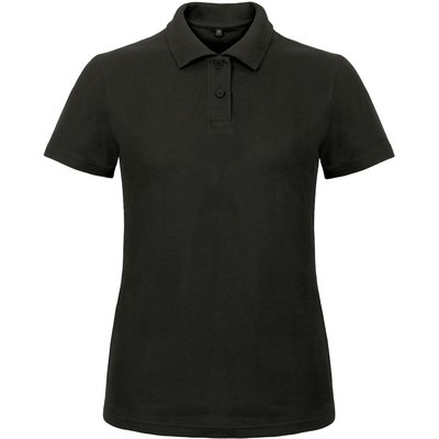 Polo entallado para mujer 100% algodón Negro 3XL