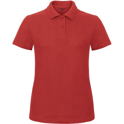 Polo entallado para mujer 100% algodón Rojo L