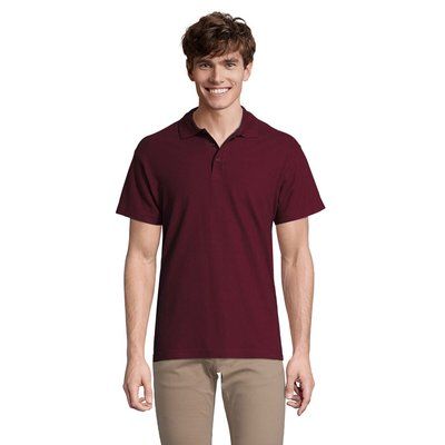 Polo Hombre 210g Algodón GRANATE XL