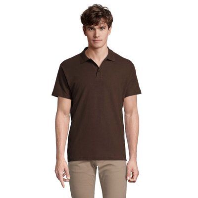 Polo Hombre 210g Algodón Marrón S