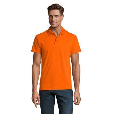 Polo Hombre 210g Algodón Naranja XL