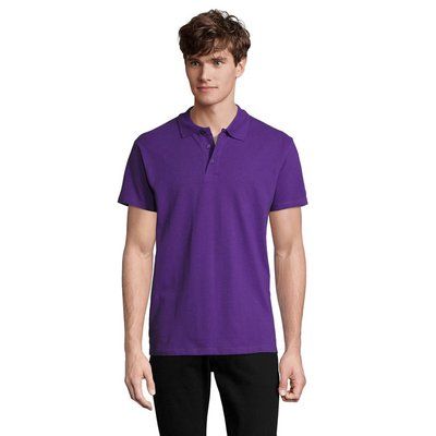 Polo Hombre 210g Algodón Púrpura M