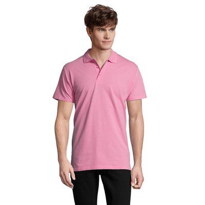 Polo Hombre 210g Algodón Rosa XXL