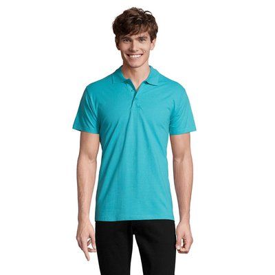 Polo Hombre 210g Algodón Turquesa M