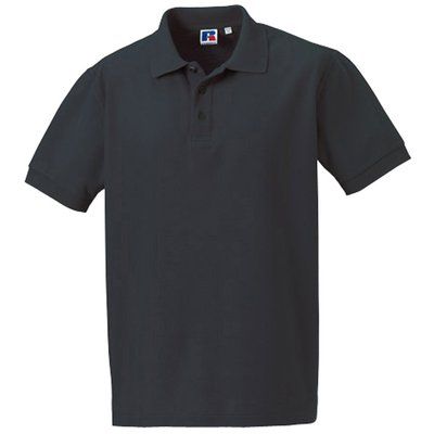 Polo hombre 3 botones Negro 4XL