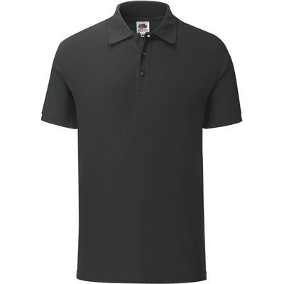 Polo hombre algodón corte slim Black S