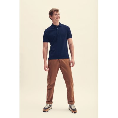 Polo hombre algodón corte slim