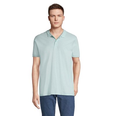 Polo de Hombre en Algodón Orgánico Azul Artico 3XL