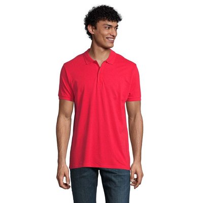 Polo de Hombre en Algodón Orgánico Rojo XXL