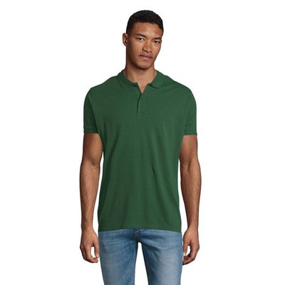 Polo de Hombre en Algodón Orgánico Verde Botella Oscuro 3XL