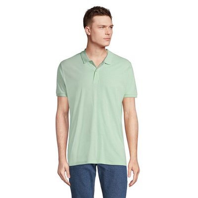 Polo de Hombre en Algodón Orgánico Verde Claro L