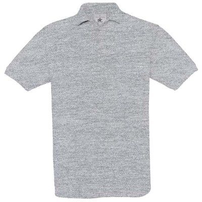 Polo hombre algodón punto piqué Heather Grey L