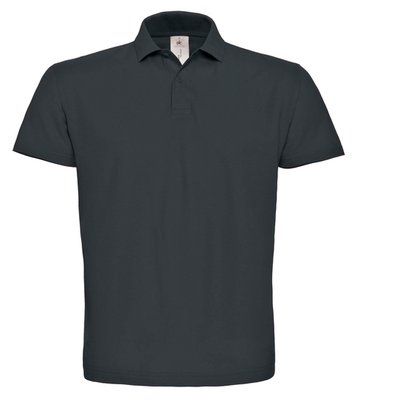 Polo hombre cuello canalé Anthracite 4XL