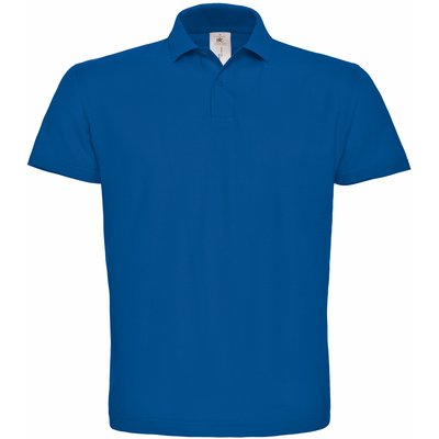 Polo hombre cuello canalé Azul L