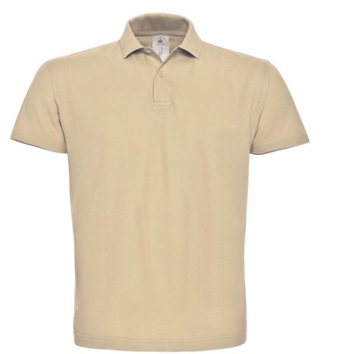 Polo hombre cuello canalé Beige XS