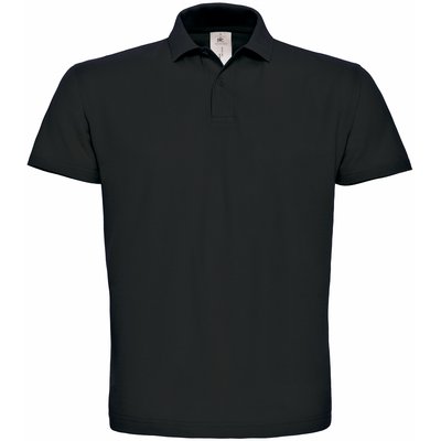 Polo hombre cuello canalé Black S