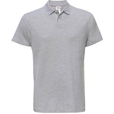 Polo hombre cuello canalé Heather Grey 3XL