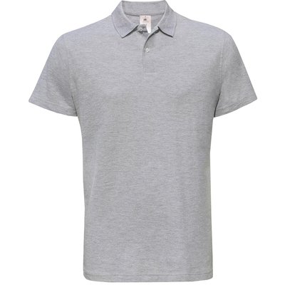 Polo hombre cuello canalé Heather Grey XS