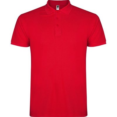 Polo de hombre de manga corta Rojo 3/4