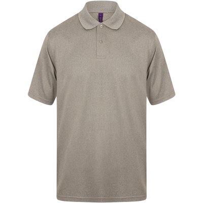 Polo hombre poliéster micropiqué Gris L