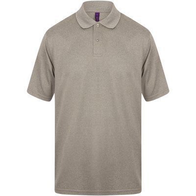 Polo hombre poliéster micropiqué Heather Grey 3XL