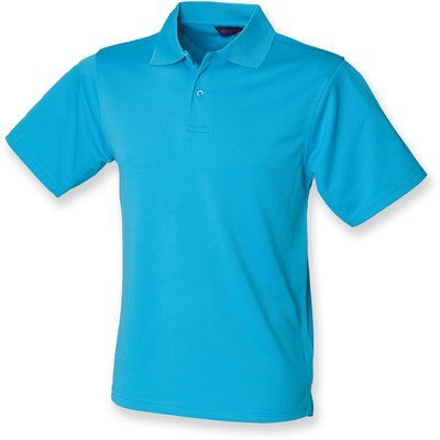 Polo hombre poliéster micropiqué Turquoise XL