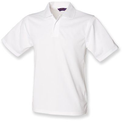 Polo hombre poliéster micropiqué White M